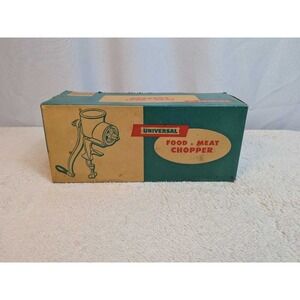 Universal Food & Meat Chopper #1580 Table Mount Cast Iron Manual Grinder Box